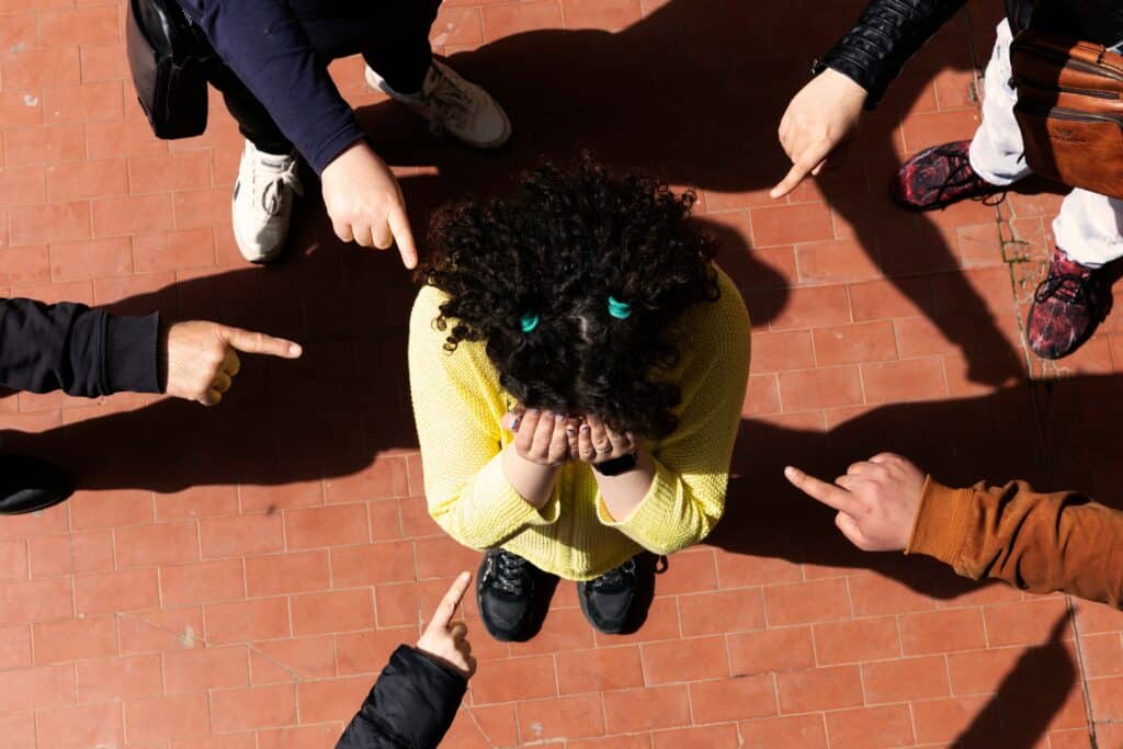 Child being bullied at school, highlighting the need for back to school bullying prevention resources for teachers